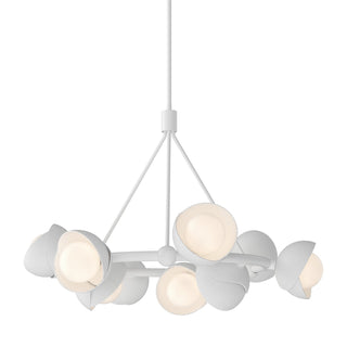 Hubbardton Forge - 131068-SKT-MULT-02-02-GG0711 - Brooklyn 9-Light Double Shade Ring Pendant - Brooklyn - White