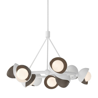 Hubbardton Forge - 131068-SKT-MULT-02-05-GG0711 - Brooklyn 9-Light Double Shade Ring Pendant - Brooklyn - White