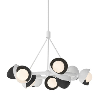 Hubbardton Forge - 131068-SKT-MULT-02-10-GG0711 - Brooklyn 9-Light Double Shade Ring Pendant - Brooklyn - White
