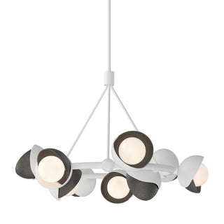 Hubbardton Forge - 131068-SKT-MULT-02-14-GG0711 - Brooklyn 9-Light Double Shade Ring Pendant - Brooklyn - White
