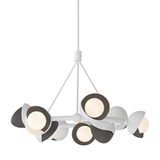 Hubbardton Forge - 131068-SKT-MULT-02-20-GG0711 - Brooklyn 9-Light Double Shade Ring Pendant - Brooklyn - White