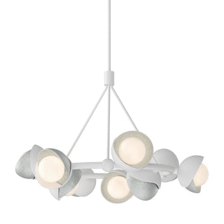 Hubbardton Forge - 131068-SKT-MULT-02-82-GG0711 - Brooklyn 9-Light Double Shade Ring Pendant - Brooklyn - White