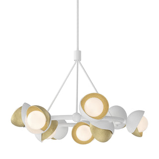 Hubbardton Forge - 131068-SKT-MULT-02-86-GG0711 - Brooklyn 9-Light Double Shade Ring Pendant - Brooklyn - White