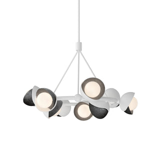 Hubbardton Forge - 131068-SKT-MULT-02-89-GG0711 - Brooklyn 9-Light Double Shade Ring Pendant - Brooklyn - White