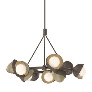 Hubbardton Forge - 131068-SKT-MULT-05-84-GG0711 - Brooklyn 9-Light Double Shade Ring Pendant - Brooklyn - Bronze