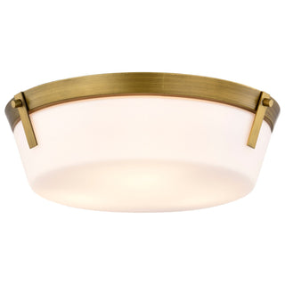Rowen Three Light Flush Mount in Natural Brass