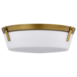 Rowen Three Light Flush Mount in Natural Brass