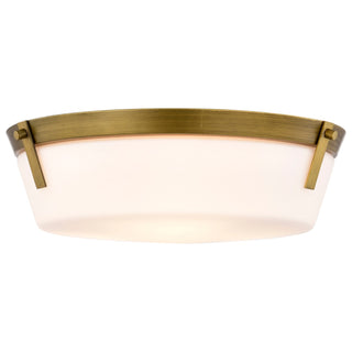 Rowen Three Light Flush Mount in Natural Brass