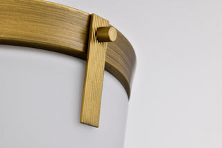 Rowen Three Light Flush Mount in Natural Brass