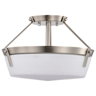 Rowen Three Light Semi Flush Mount in Brushed Nickel