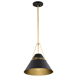 Adina One Light Pendant in Matte Black