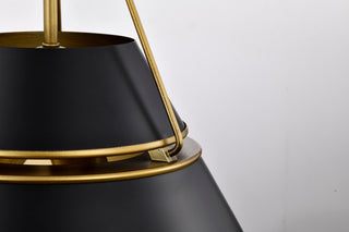 Adina Three Light Pendant in Matte Black