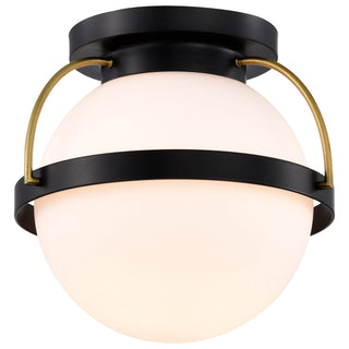 Lakeshore One Light Flush Mount in Matte Black