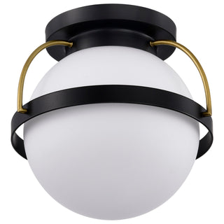 Lakeshore One Light Flush Mount in Matte Black