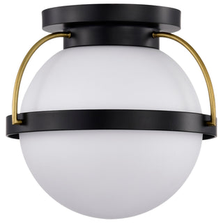 Lakeshore One Light Flush Mount in Matte Black