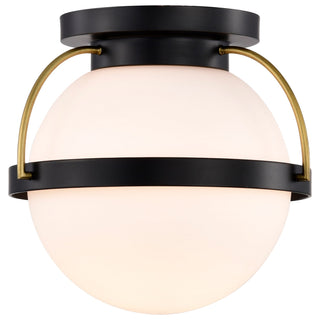 Lakeshore One Light Flush Mount in Matte Black