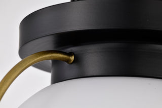 Lakeshore One Light Flush Mount in Matte Black