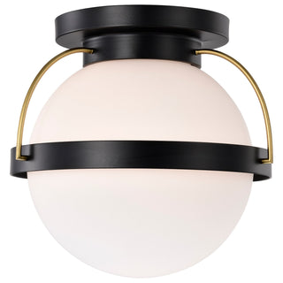 Lakeshore One Light Flush Mount in Matte Black
