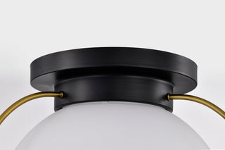 Lakeshore One Light Flush Mount in Matte Black