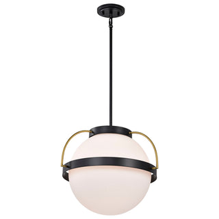 Lakeshore One Light Pendant in Matte Black