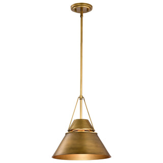 Adina One Light Pendant in Natural Brass