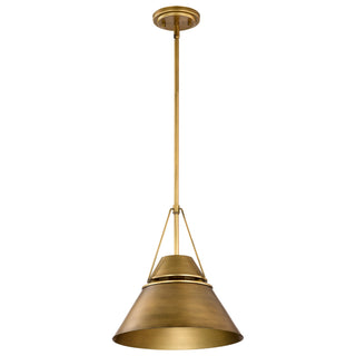 Adina One Light Pendant in Natural Brass