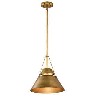 Adina One Light Pendant in Natural Brass