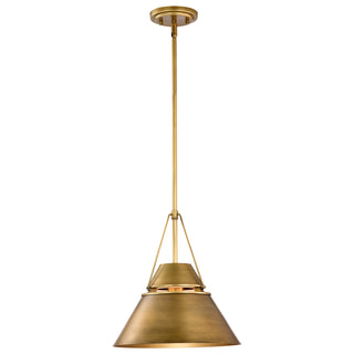 Adina One Light Pendant in Natural Brass