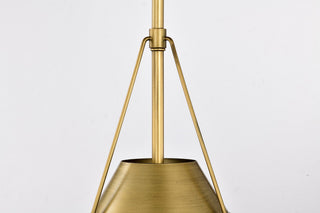 Adina One Light Pendant in Natural Brass