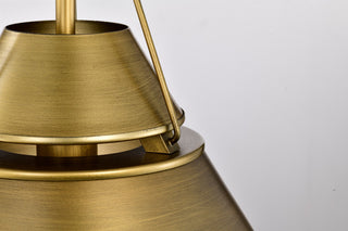 Adina One Light Pendant in Natural Brass