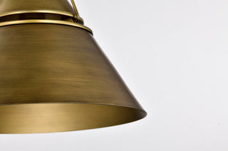 Adina One Light Pendant in Natural Brass