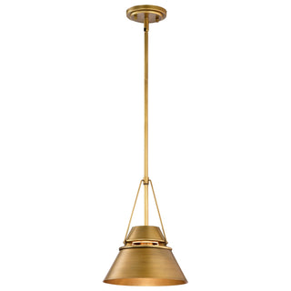 Adina One Light Pendant in Natural Brass