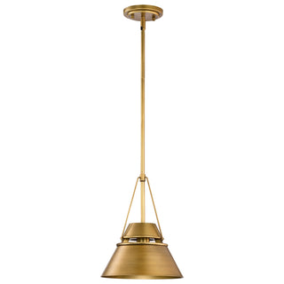 Adina One Light Pendant in Natural Brass