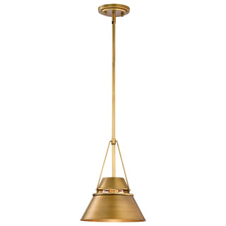 Adina One Light Pendant in Natural Brass