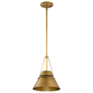 Adina One Light Pendant in Natural Brass