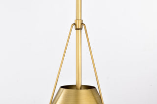 Adina One Light Pendant in Natural Brass