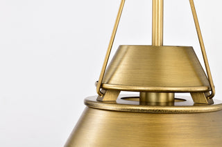 Adina One Light Pendant in Natural Brass