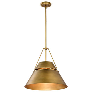 Adina Three Light Pendant in Natural Brass