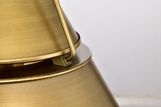 Adina Three Light Pendant in Natural Brass