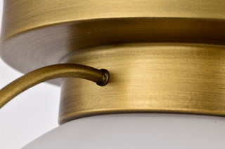 Lakeshore One Light Flush Mount in Natural Brass