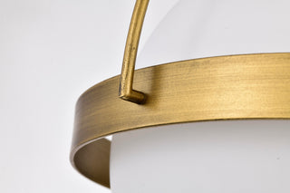 Lakeshore One Light Flush Mount in Natural Brass