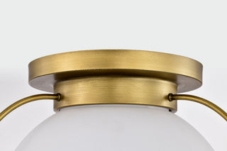 Lakeshore One Light Flush Mount in Natural Brass