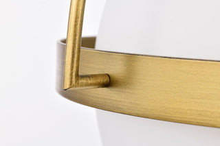 Lakeshore One Light Flush Mount in Natural Brass