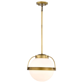 Lakeshore One Light Pendant in Natural Brass