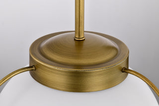 Lakeshore One Light Pendant in Natural Brass
