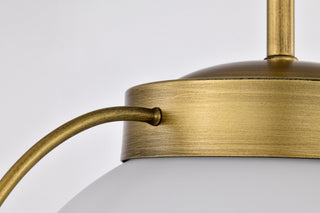 Lakeshore One Light Pendant in Natural Brass