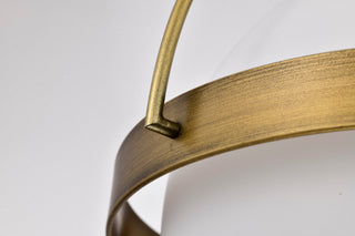 Lakeshore One Light Pendant in Natural Brass