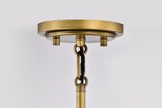 Lakeshore One Light Pendant in Natural Brass