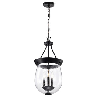 Boliver Three Light Pendant in Matte Black