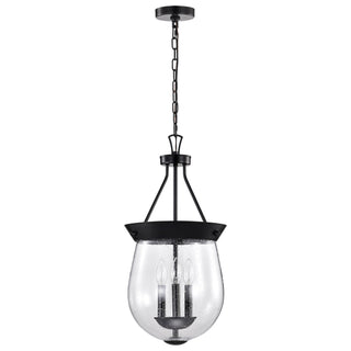 Boliver Three Light Pendant in Matte Black